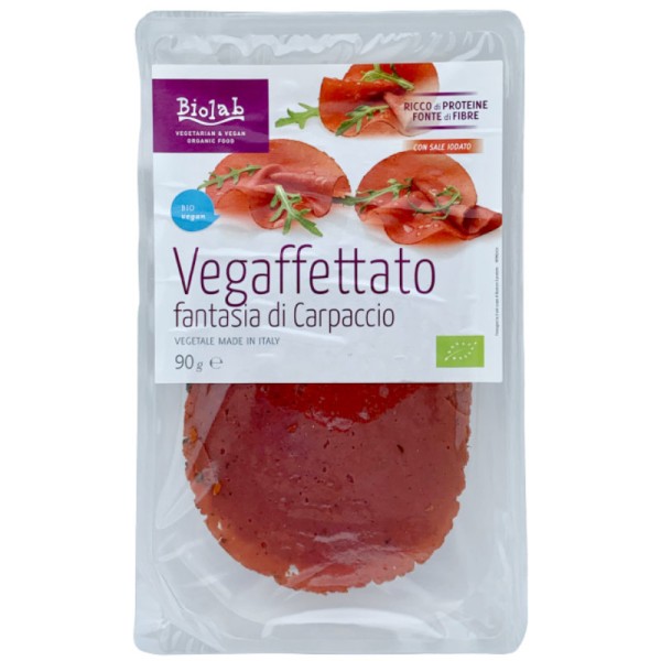 Vegaffettato pflanzliche Alternative zu Carpaccio Bio, 90g - Biolab