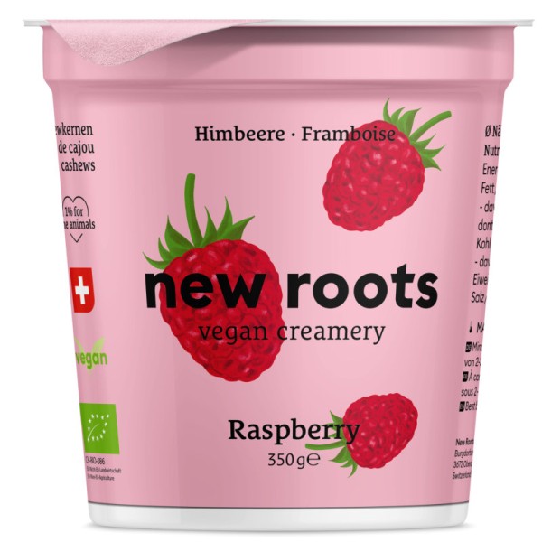 Pflanzliche Alternative zu Himbeer Joghurt Bio, 350g - New Roots
