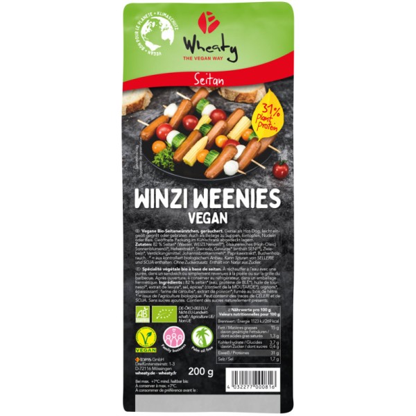 Winzi Weenies Vegan Bio, 200g - Wheaty