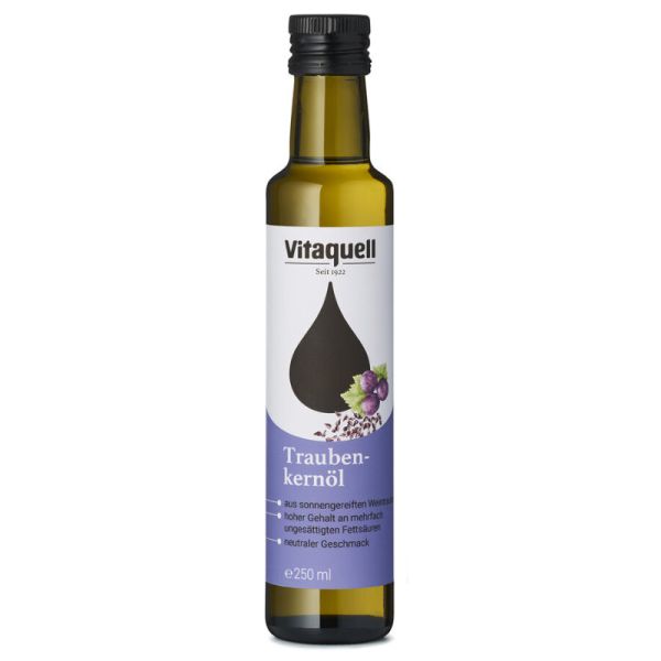 Traubenkernöl mild, 250ml - Vitaquell