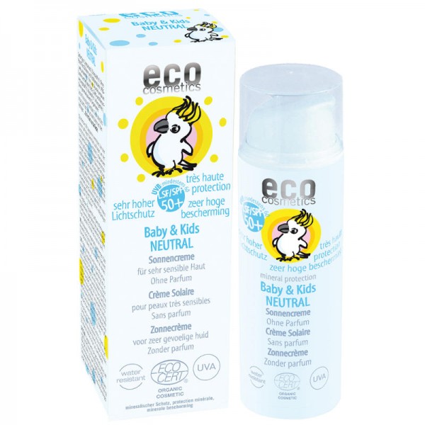 Baby & Kids Sonnencreme Neutral LSF 50+ sehr sensible Haut ohne Parfum, 50ml - eco cosmetics