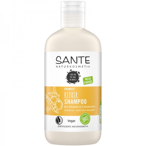 Family Repair Shampoo Bio-Olivenöl & Erbsenprotein, 250ml - Sante
