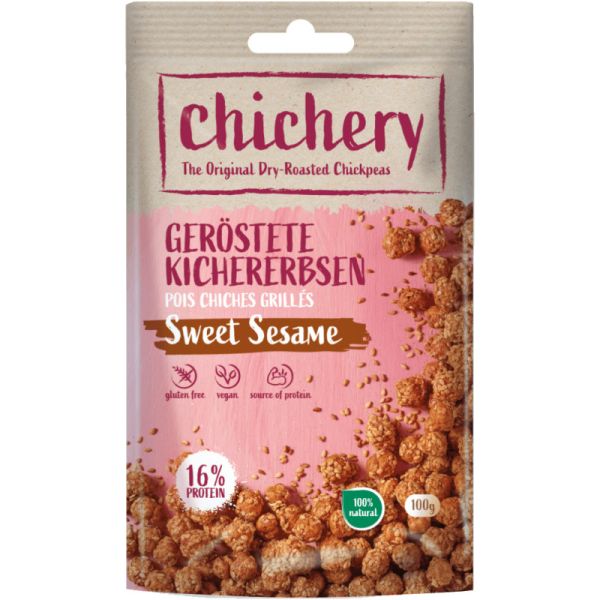 Geröstete Kichererbsen Sweet Sesame, 100g - Chichery