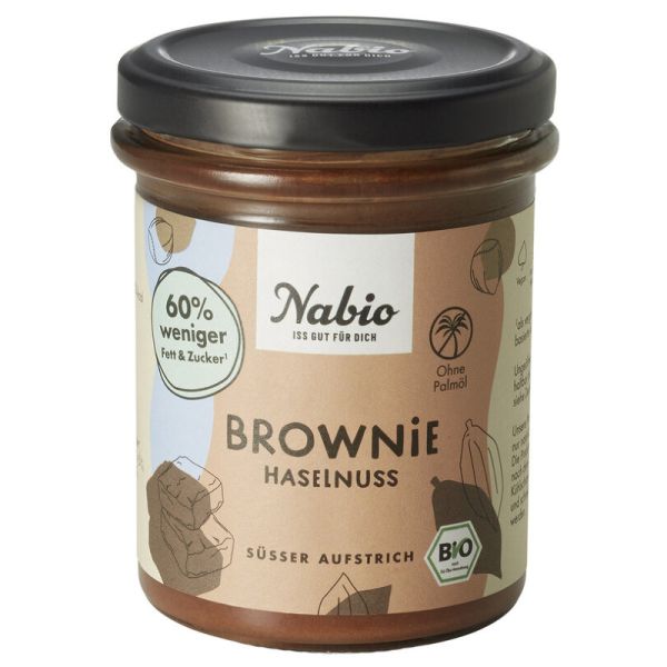 Brownie Haselnuss Süsser Aufstrich Bio, 175g - Nabio