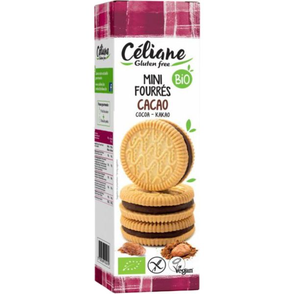 Mini Fourrés Kakao Bio, 125g - Céliane Gluten free