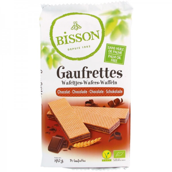 Gaufrettes Chocolat Bio, 190g - Bisson