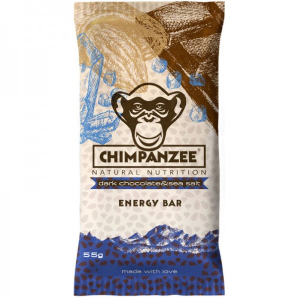 Energy Bar Dark Chocolate & Sea Salt, 55g - Chimpanzee