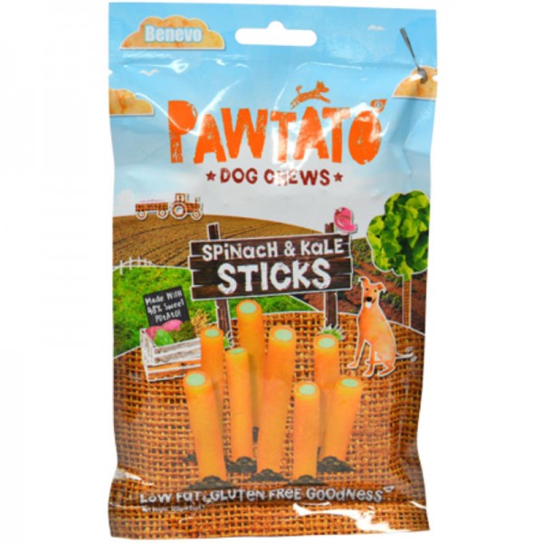 Pawtato Spinach & Kale Sticks, 120g - Benevo
