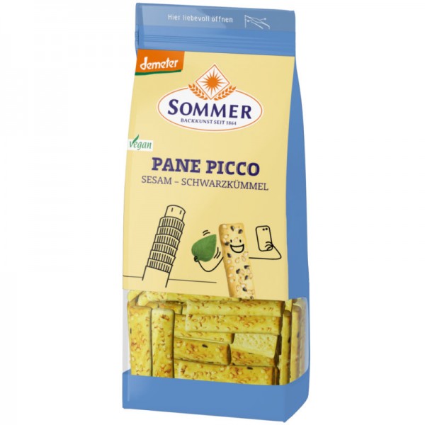 Sesam-Schwarzkümmel Pane Picco Demeter, 150g - Sommer