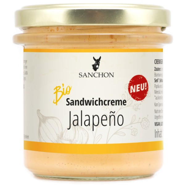 Sandwichcreme Jalapeño Bio, 135g - Sanchon