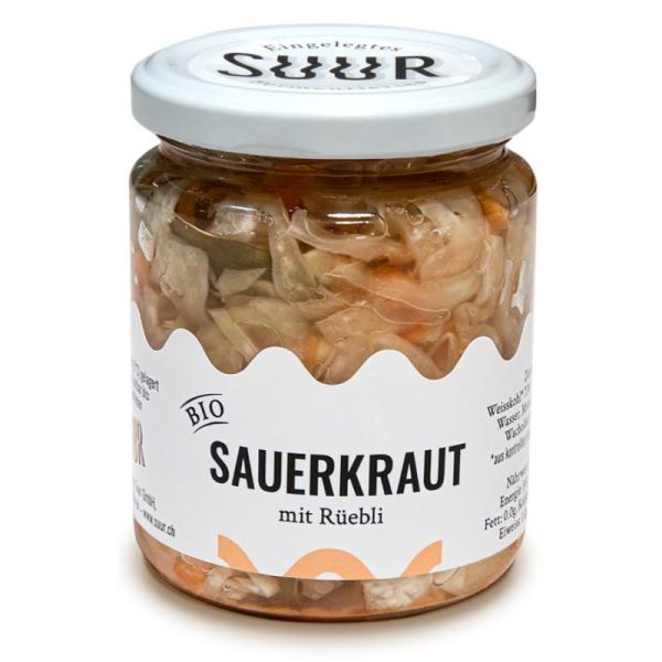 Sauerkraut mit Rüebli Bio, 220g - SUUR