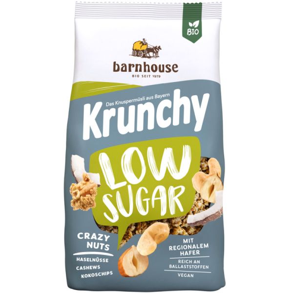Krunchy Low Sugar Crazy Nuts  Bio, 375g - Barnhouse