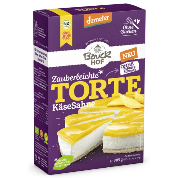 Zauberleichte Torte KäseSahne Tortenmischung Demeter, 385g - Bauckhof