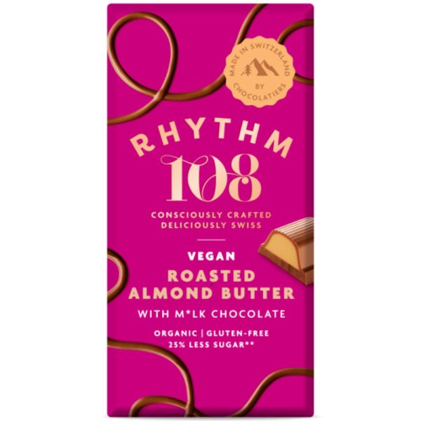Almond Butter Chocolate Bio, 100g - Rhythm 108