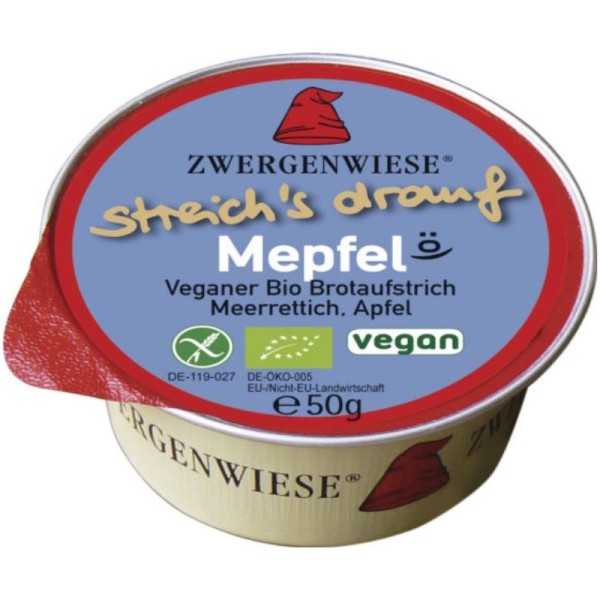 streich`s drauf Mepfel Meerrettich, Apfel Bio, 50g - Zwergenwiese