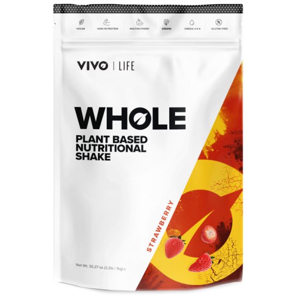 Whole Plant Based Nutritional Shake Strawberry, 1kg - VIVO