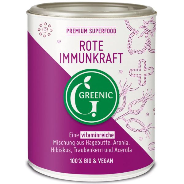 Rote Immunkraft Trinkpulver für Smoothies & Getränke Bio, 130g - Greenic