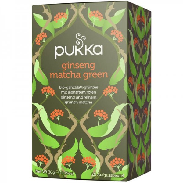 Ginseng Matcha Green Grüntee Bio, 30g - Pukka