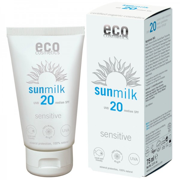 Sonnenmilch LSF 20 sensitiv, 75ml - eco cosmetics