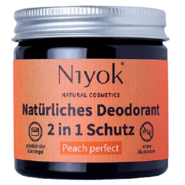 Peach Perfect Natürliches Deodorant 2 in 1 Schutz, 40ml - Niyok