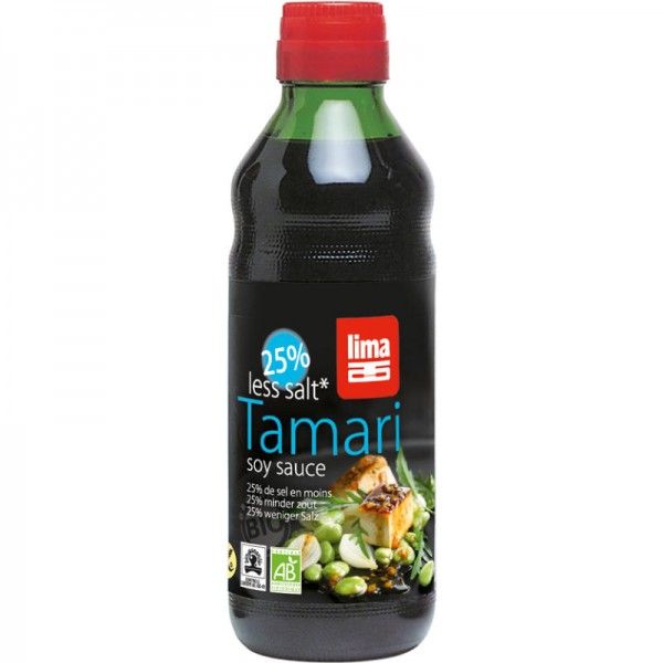 Tamari soya sauce 25% weniger Salz Bio, 250ml - Lima