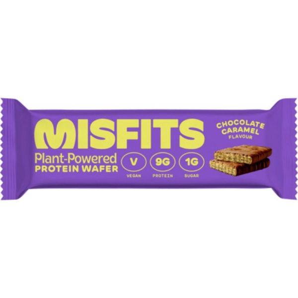 Plant-Powered Chocolate Caramel Protein Wafer, 37g - Misfits