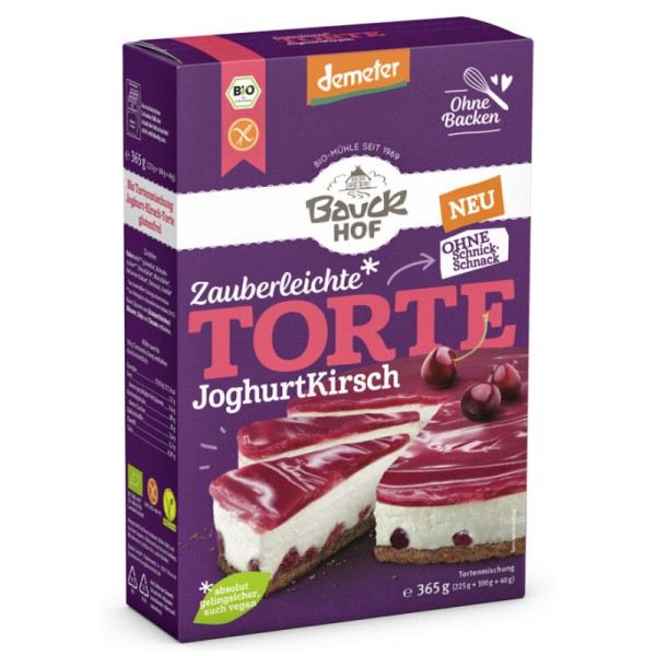 Zauberleichte Torte JoghurtKirsch Tortenmischung Demeter, 365g - Bauckhof