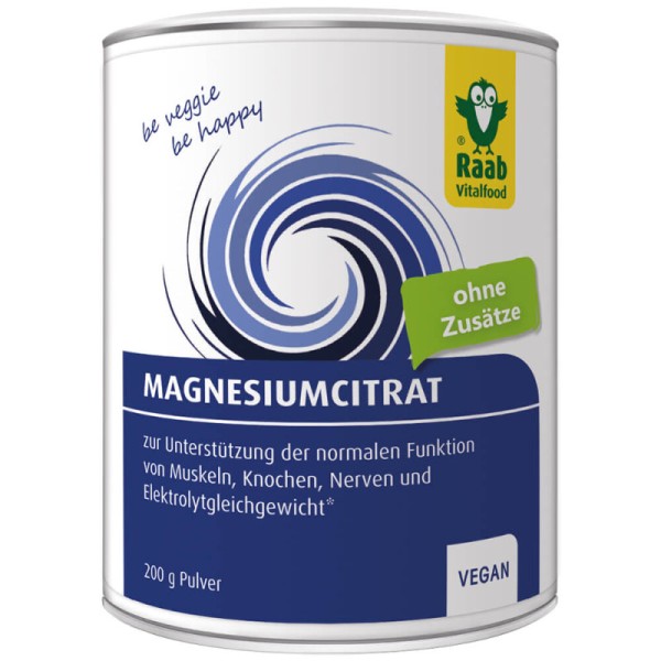 Magnesiumcitrat ohne Zusätze, 200g - Raab