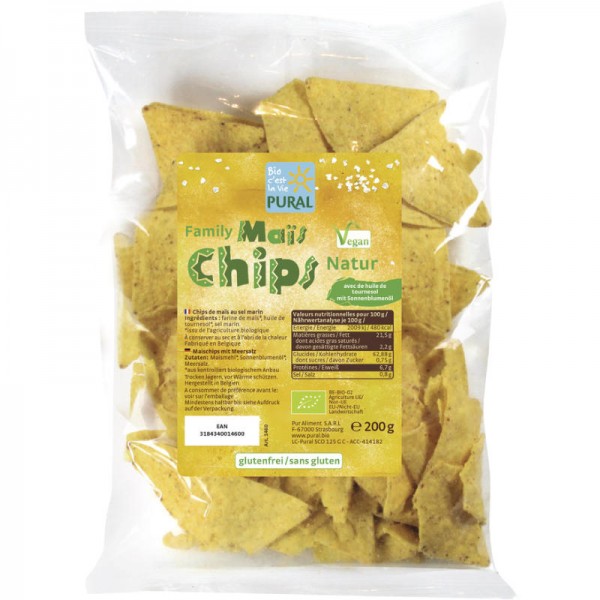 Family Mais Chips Natur Bio, 200g - Pural