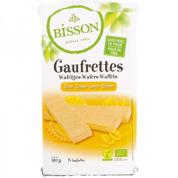 Gaufrettes Citron Bio, 190g - Bisson