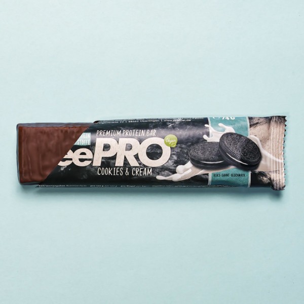 veePRO Premium Protein Bar Cookies & Cream, 74g - Profuel