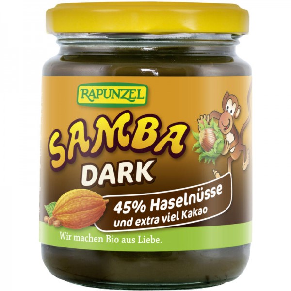 Samba Dark Haselnuss-Schoko-Aufstrich Bio, 250g - Rapunzel