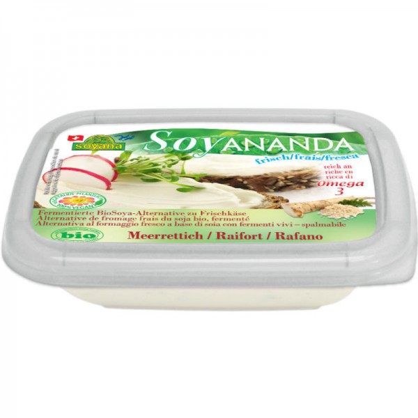Meerrettich vegane Frischkäse-Alternative Soyananda Bio, 140g - Soyana