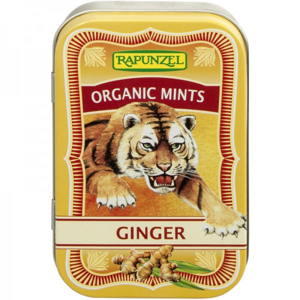 Organic Mint Ginger Bonbons Bio, 50g - Rapunzel