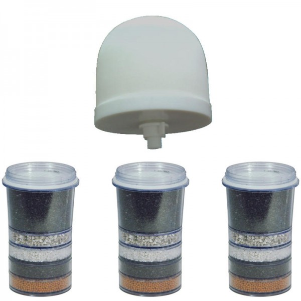 Jahres Set (3x Mehrschicht Filterelement + Keramik Mikro Filter), 4 Stück - Pure Water Pot