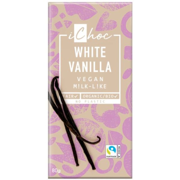 White Vanilla Bio, 80g - iChoc