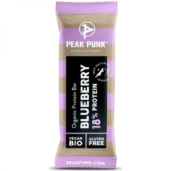 Protein Bar Blueberry 18% Protein Bio, 38g - Peak Punk