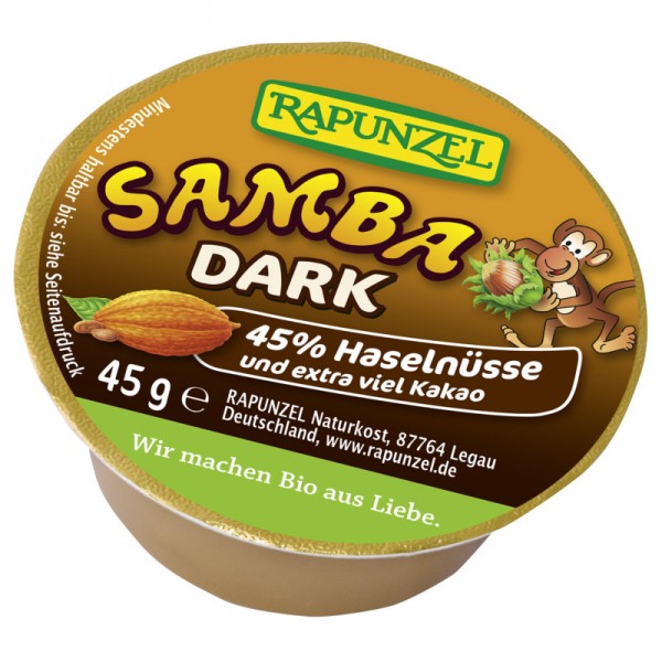 Samba Dark Haselnuss-Schoko-Aufstrich Bio, 45g - Rapunzel