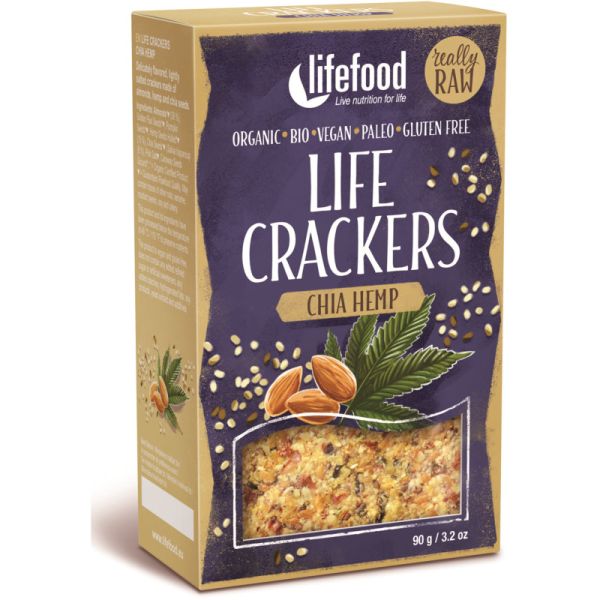 Life Crackers Chia Hanf Bio, 90g - LifeFood