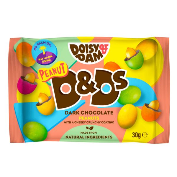 D&D's Dark Chocolate Peanut Drops, 30g - Doisy & Dam