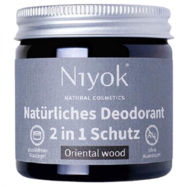 Oriental Wood Natürliches Deodorant 2 in 1 Schutz, 40ml - Niyok