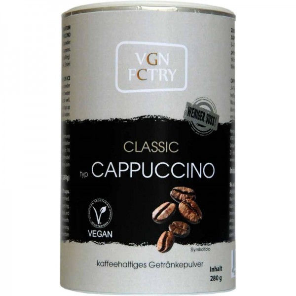 Instant Cappuccino Classic WENIGER SÜSS!, 280g - VGN FCTRY