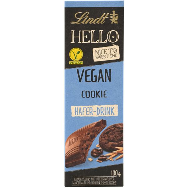 Hello Vegan Cookie mit Hafer-Drink, 100g - Lindt