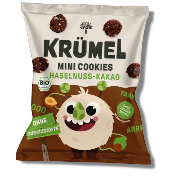 Mini Cookies Haselnuss-Kakao Bio, 50g - Krümel