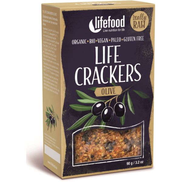 Life Crackers Olive Bio, 90g - LifeFood