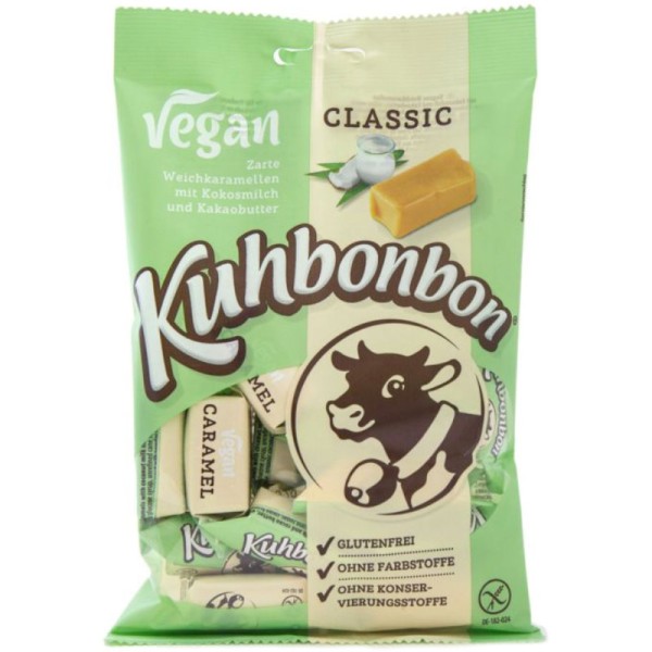 Bonbon Vegan Caramel Classic, 165g - Kuhbonbon