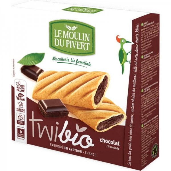 Twibio Keks mit Schokolade Bio, 150g - Le Moulin du Pivert