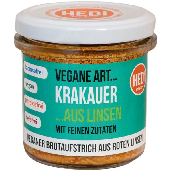 Vegane Art Krakauer aus Linsen Bio, 140g - HEDI