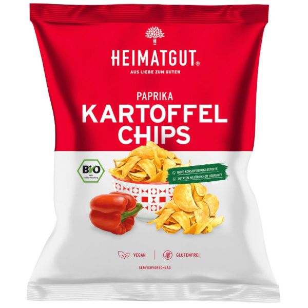 Paprika Kartoffel Chips  Bio, 125g - Heimatgut