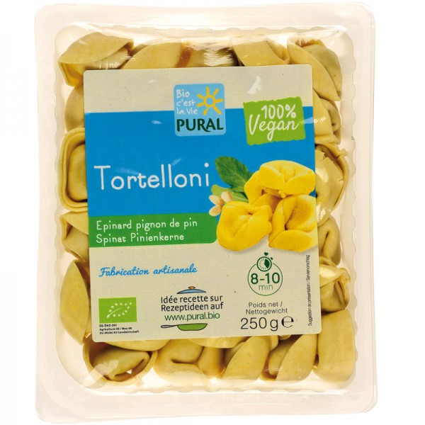 Tortelloni mit Spinat & Pinienkernen Bio, 250g - Pural
